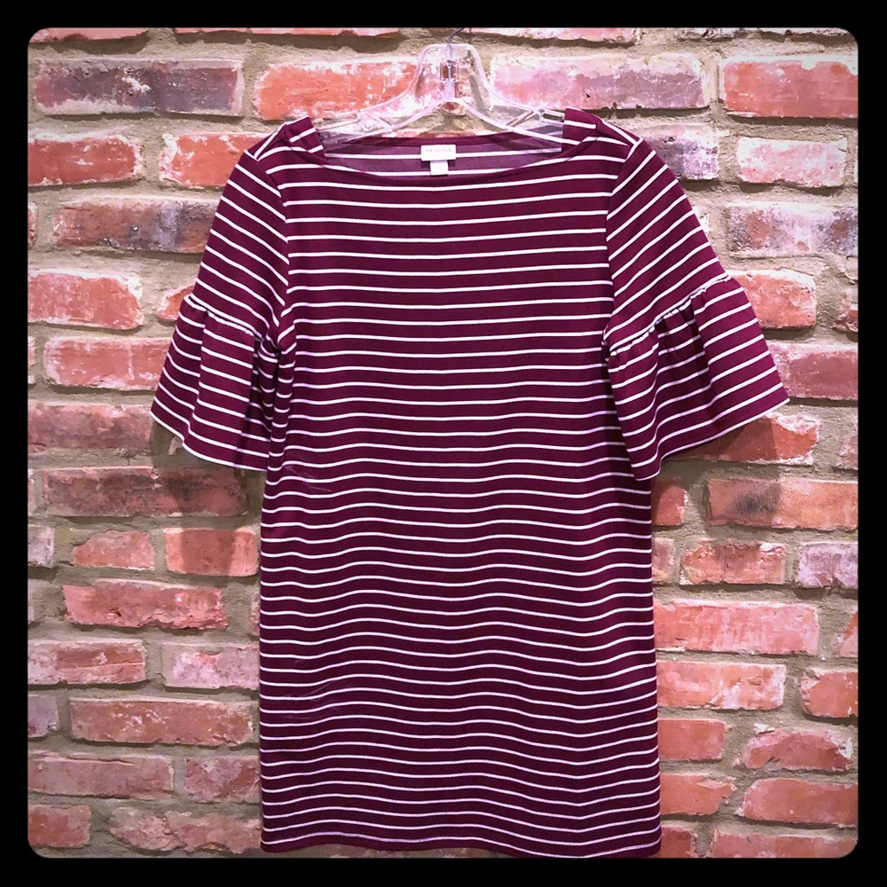 Merona striped bell sleeve dress